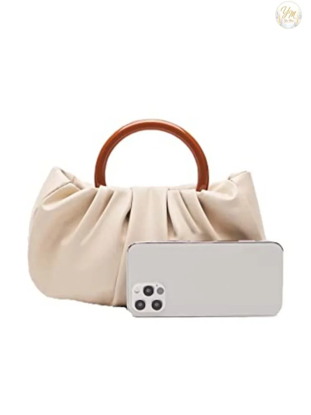 Verdusa Women's Ruched Small Handbag Clutch Purse Dumpling Pouch Bag Faux